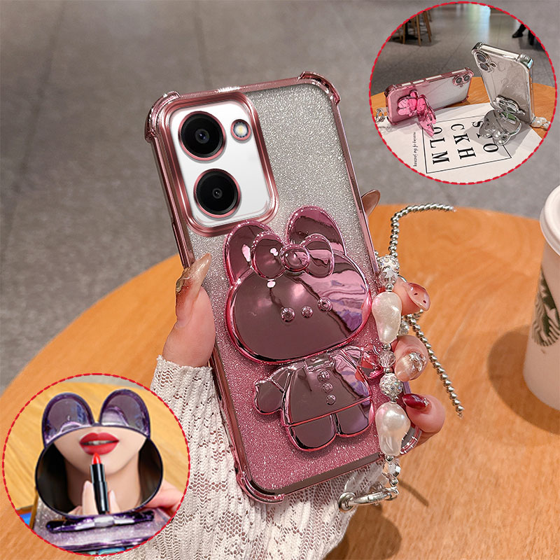 Vivo Y28 - Custodia per telefono con specchio 3D